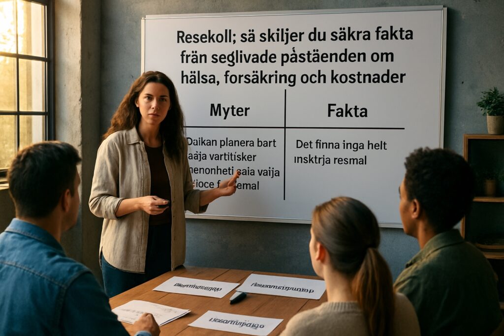 Resekoll: så skiljer du säkra fakta från seglivade påståenden om hälsa, försäkring och kostnader